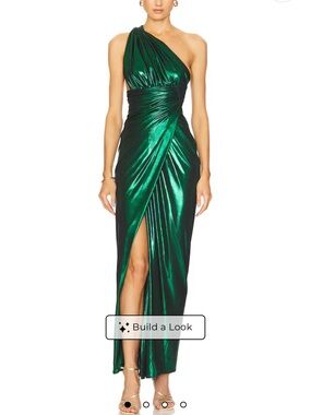 J. Angelique Emerald Green Metallic Maxi Dress